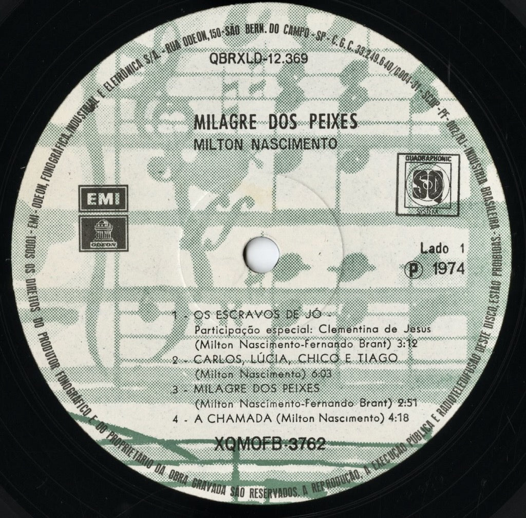 Milton Nascimento / ミルトン・ナシメント / Milagre Dos Peixes (XQMOFB-3762)