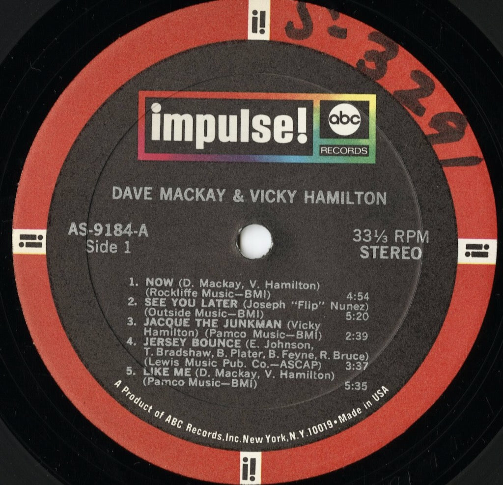 Dave Mackay & Vicky Hamilton - Dave Mackay & Vicky Hamilton (AS-9184) LP 1969 US Impulse|中古LP
