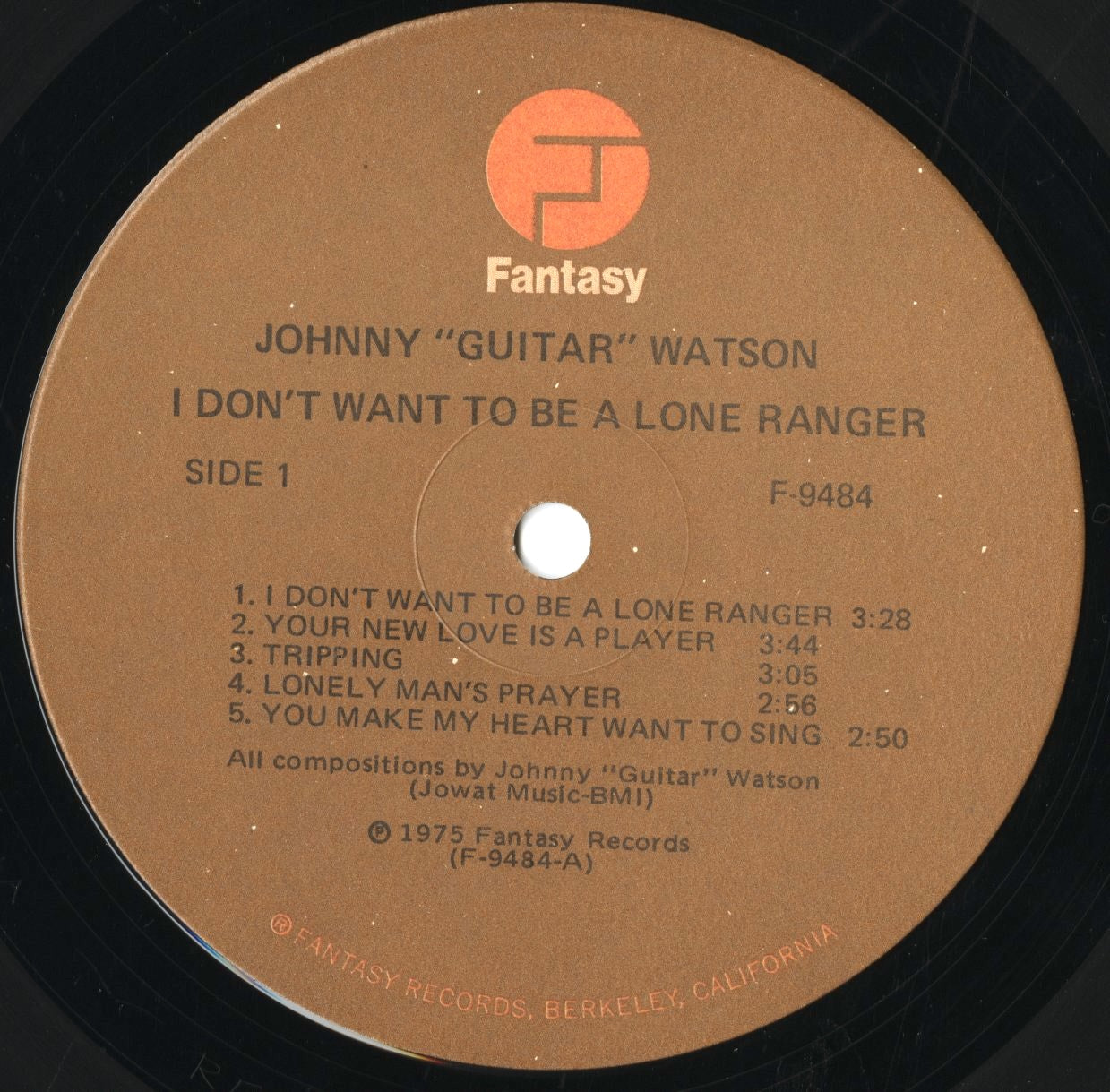 Johnny Guitar Watson / ジョニー・ギター・ワトソン / I Don't Want To Be Alone Stranger (F-9484)