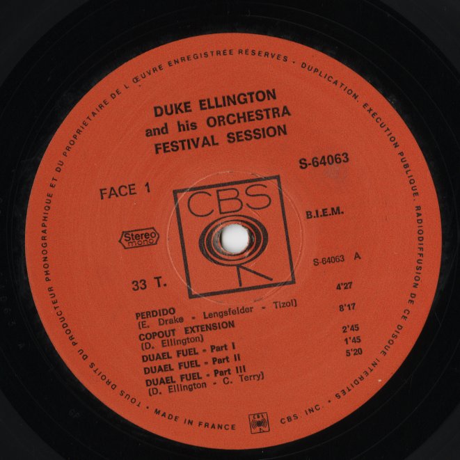 Duke Ellington And His Orchestra / デューク・エリントン / Festival Session (S 64063)