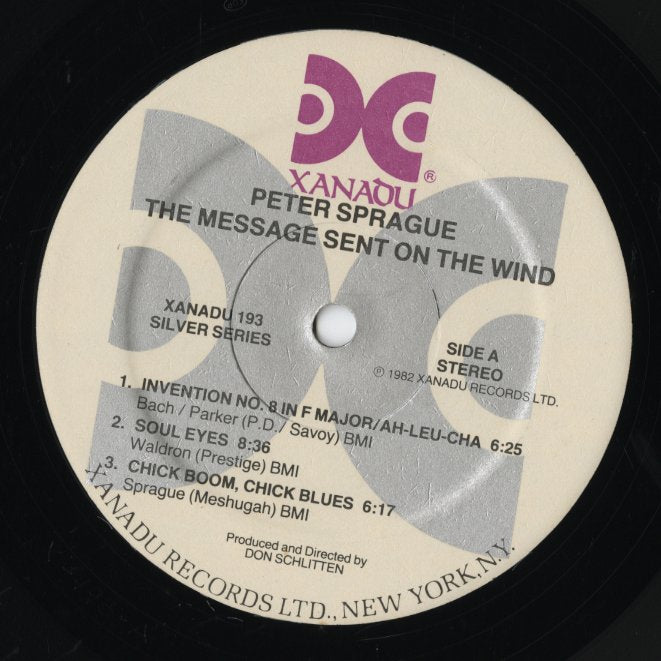 Peter Sprague / ピーター・スプラグ / The Message Sent On The Wind (Xanadu 193)