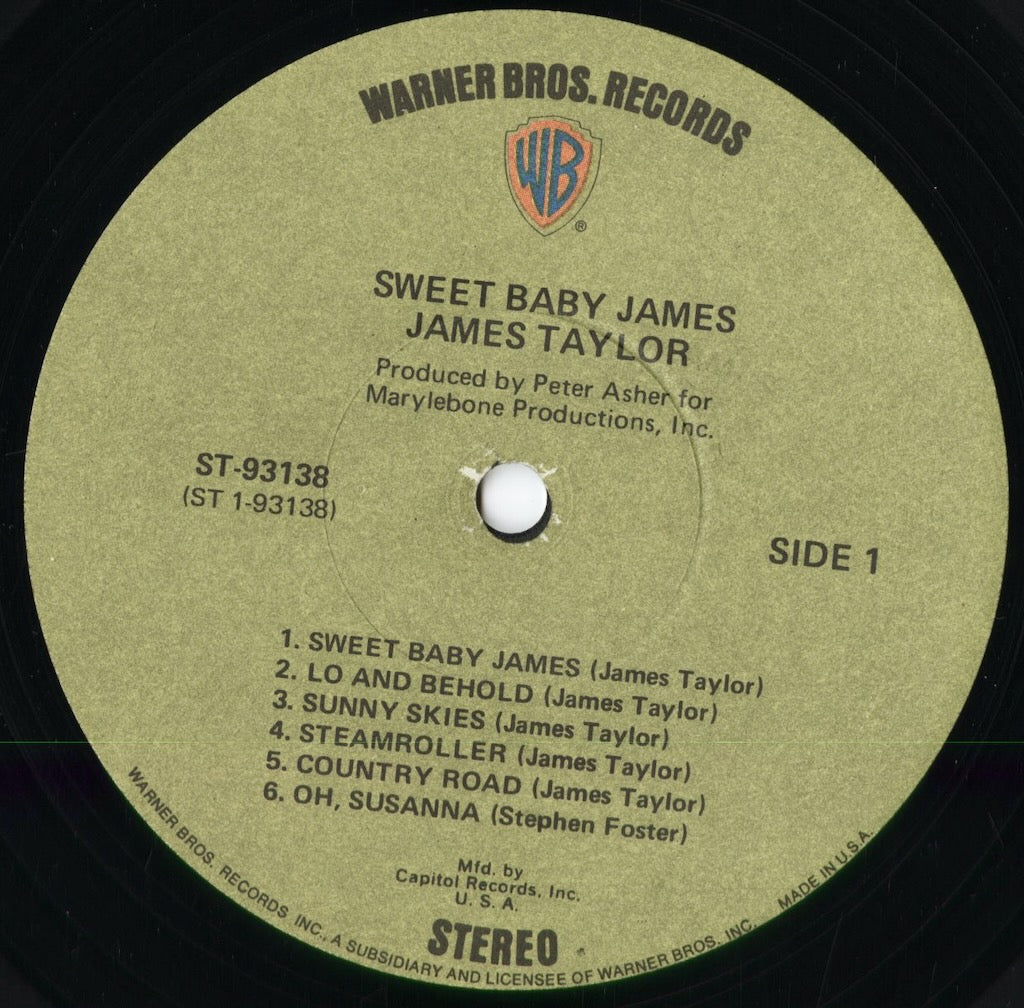 James Taylor - Sweet Baby James (WS 1843) 1970 US Warner Bros.|中古LP