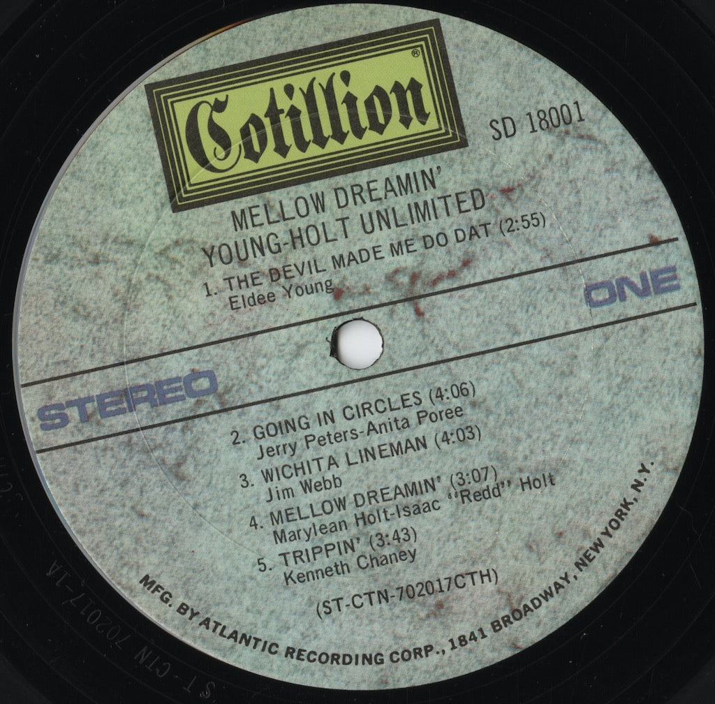 Young Holt Unlimited - Mellow Dreamin' (SD 18001) LP 1970 US Cotillion|中古LP