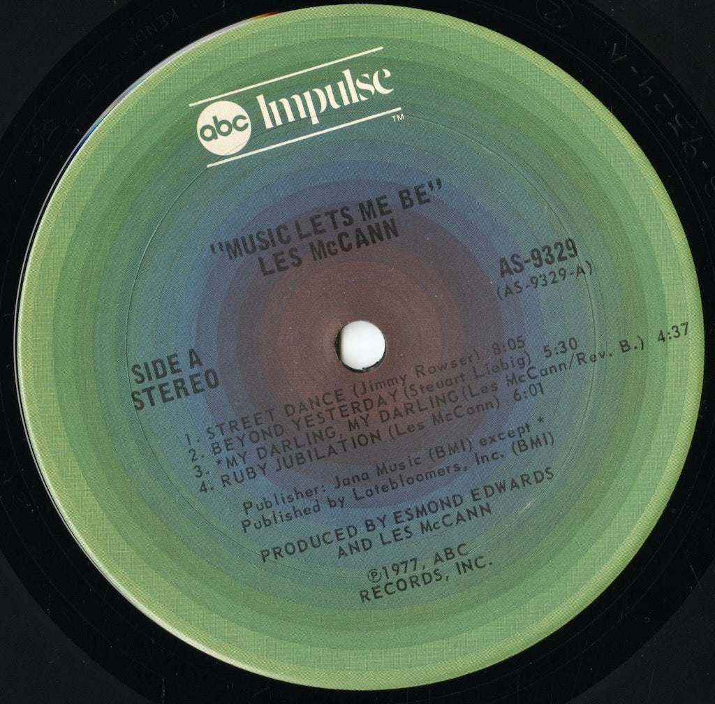 Les McCann - Music Lets Me Be (AS-9329) LP 1977 US ABC Impulse!|中古LP