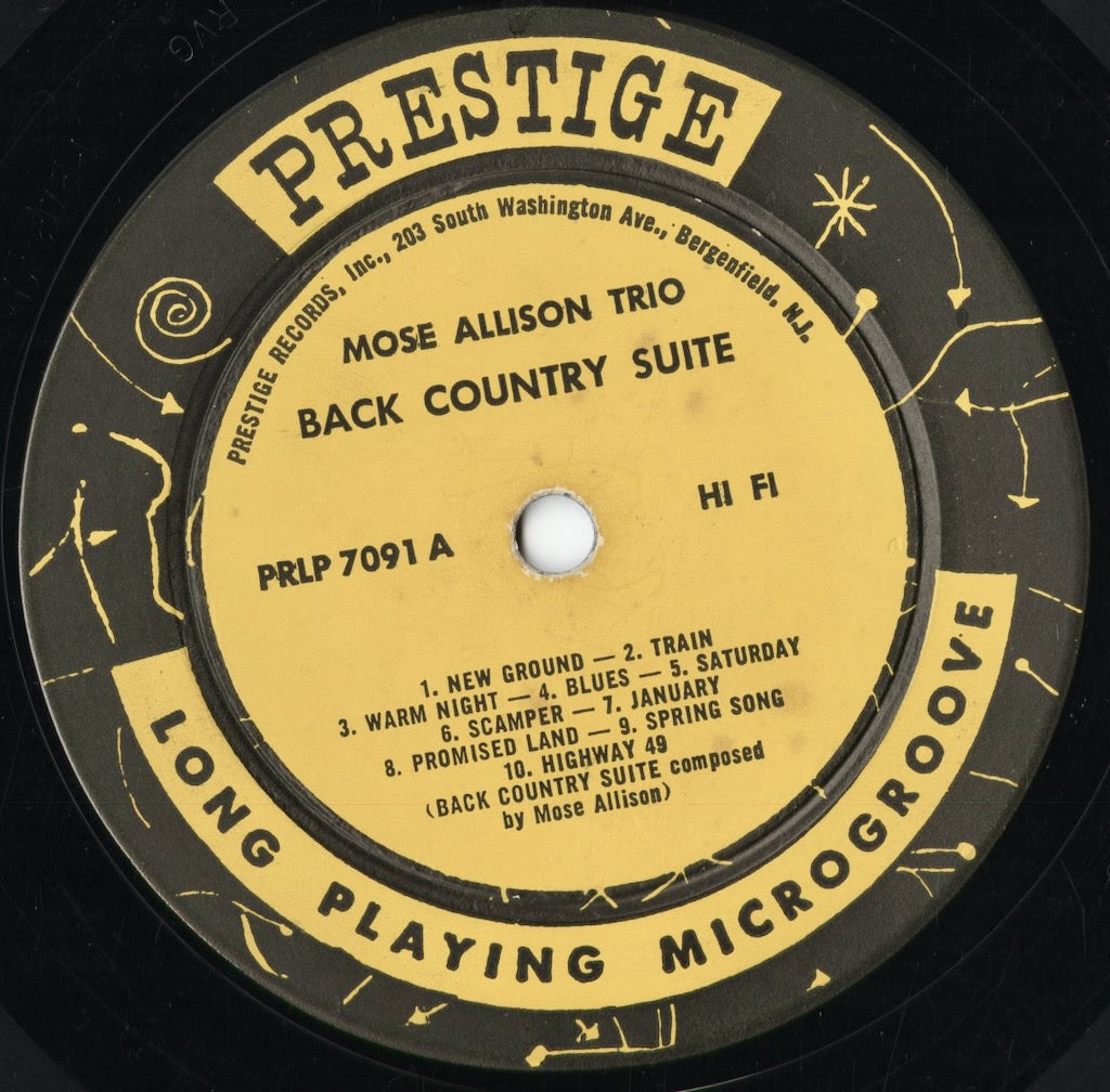 Mose Allison - Back Country Suite (PRLP 7091) 1958 US Prestige|中古LP