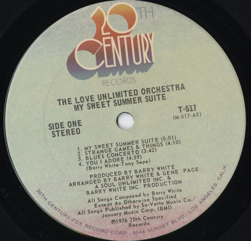 Love Unlimited Orchestra - My Sweet Summer Suite (T-517) 1976 US 20th Century|中古LP
