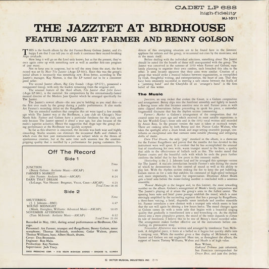 The Jazztet (Art Farmer, Benny Golson) / ジャズテット / The Jazztet At Birdhouse (MJ-1011)