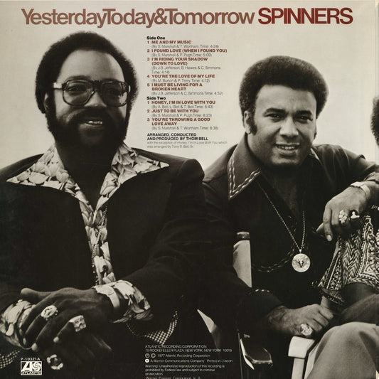 Spinners - Yesterday, Today & Tomorrow (P-10321A) 1977 JPN Atlantic|中古LP