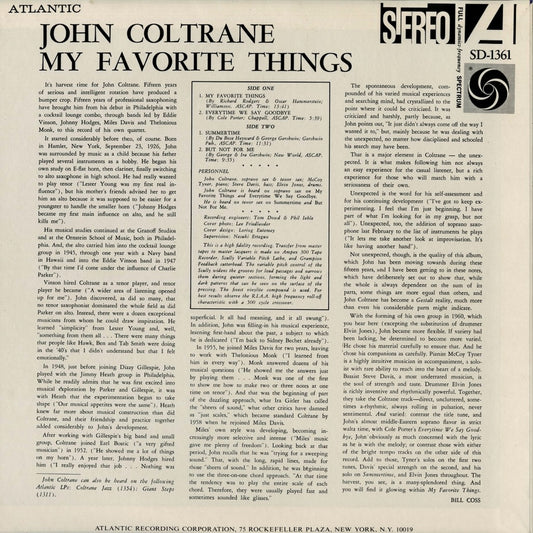 John Coltrane - My Favorite Things (P-7505A) LP 1976 JPN Atlantic|中古LP