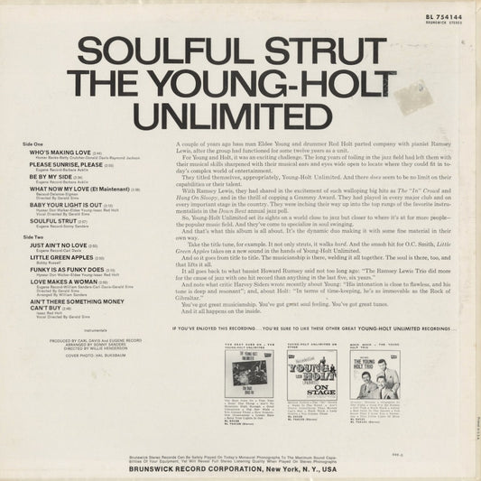 Young Holt Unlimited - Soulful Strut (BL 754144) LP 1968 US Brunswick|中古LP