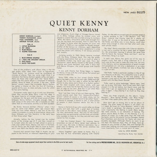 Kenny Dorham - Quiet Kenny (SMJ-6513) 1976 JPN Prestige - Victor|中古LP