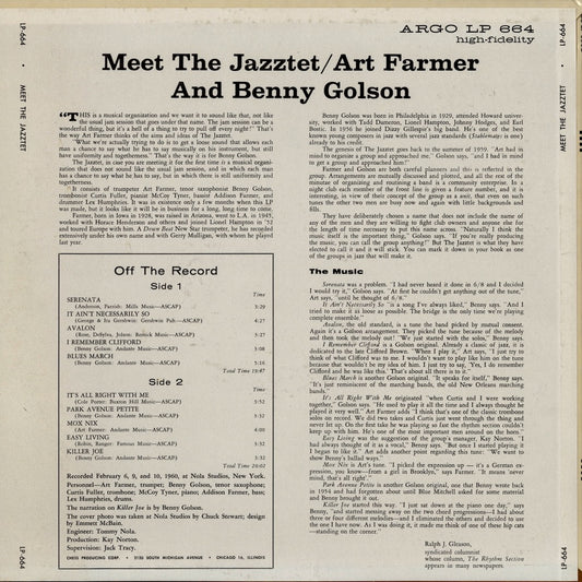 Art Farmer / Benny Golson – Meet The Jazztet (CA664) LP 1974 US Cadet - GRT|中古LP