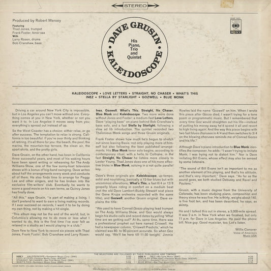 Dave Grusin / デイヴ・グルーシン / Kaleidoscope (20AP 1423)
