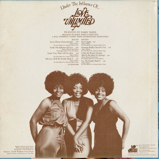 Love Unlimited - Under The Influence Of (T-414) 1973 US 20th Century|中古LP