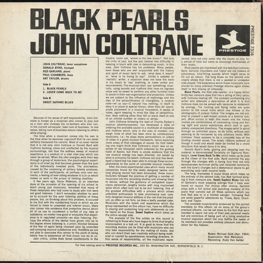 John Coltrane / ジョン・コルトレーン / Black Pearls (PRT-7316)