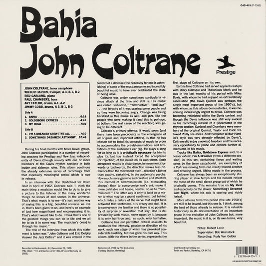 John Coltrane / ジョン・コルトレーン / Bahia (OJC-415)