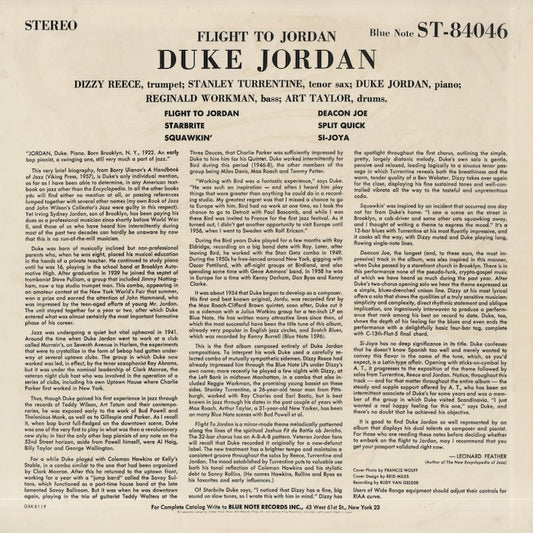 Duke Jordan – Flight To Jordan (GXK-8119) LP 1979 JPN Blue Note | 中古LP