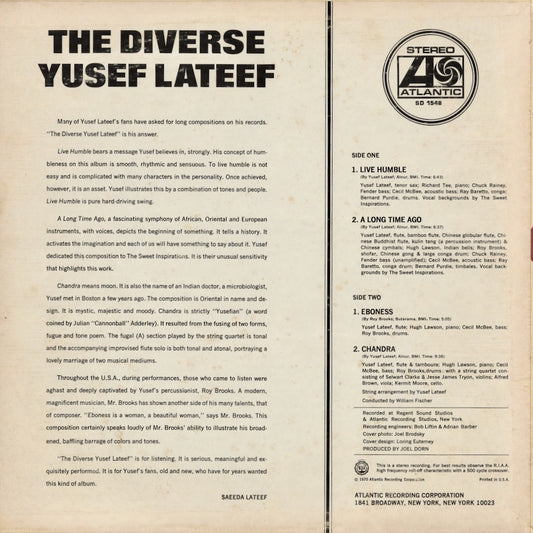 Yusef Lateef / ユセフ・ラティーフ / The Diverse Yusef Lateef (SD1548)