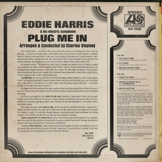 Eddie Harris - Plug Me In (SD 1506) LP 1968 US Atlantic|中古LP
