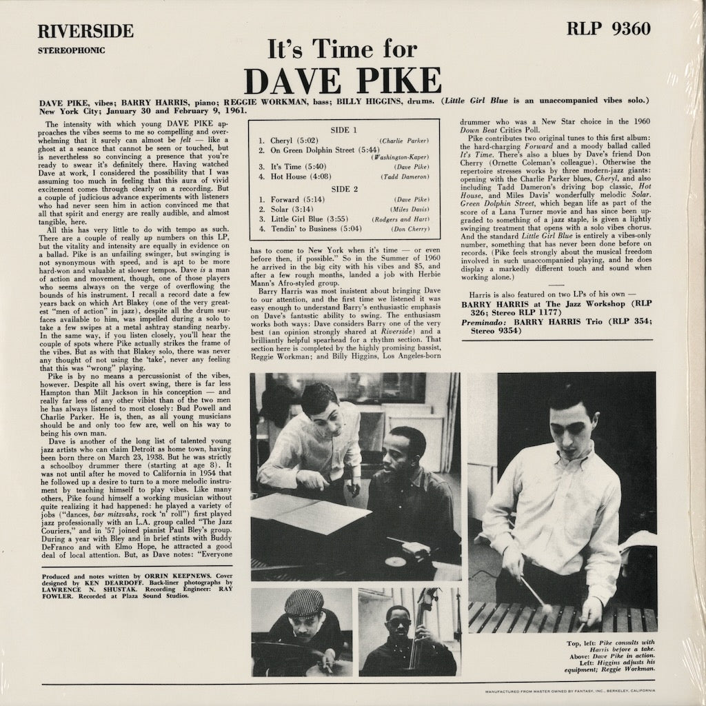 Dave Pike / デイヴ・パイク / It's Time For Dave Pike (RLP 9360) 1981 US Pressing