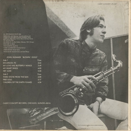 John Klemmer - Blowin' Gold (LPS 321) 1969 US Cadet Concept|中古LP