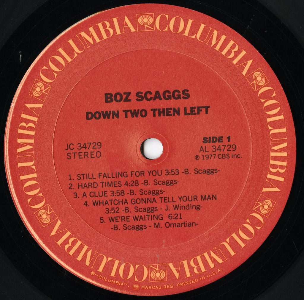 Boz Scaggs / ボズ・スキャッグス / Down Two Then Left (JC 34729)