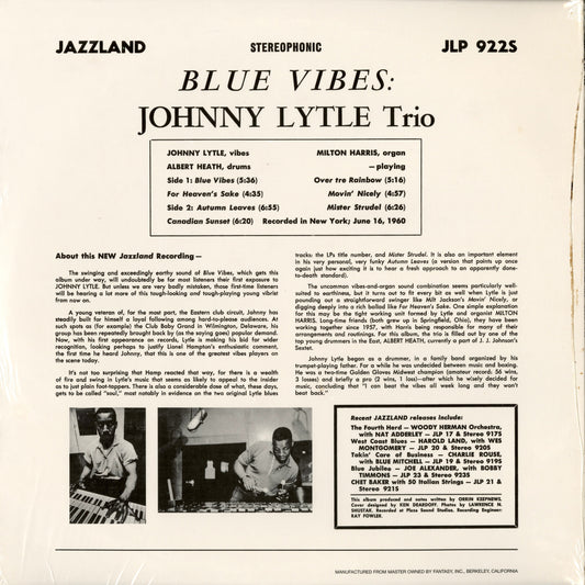 Johnny Lytle / ジョニー・ライトル / Blue Vibes (JLP-922)