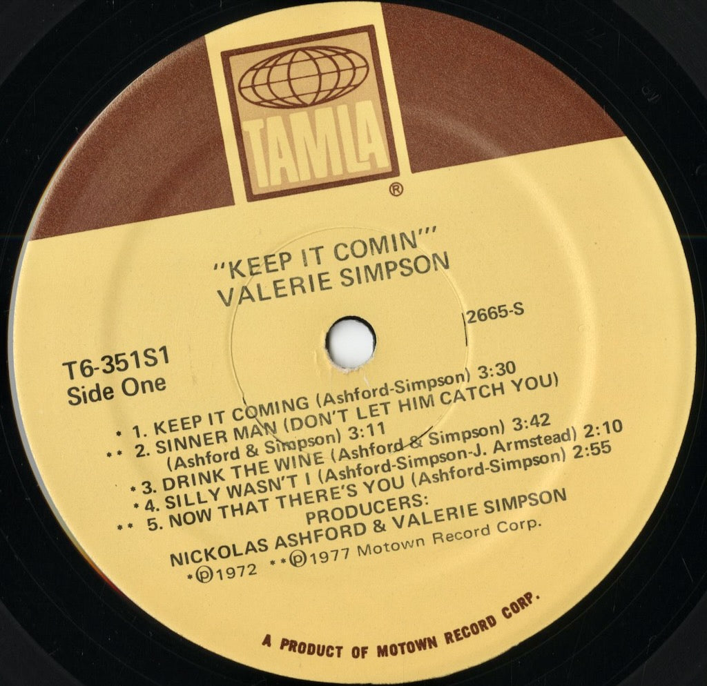 Valerie Simpson – Keep It Comin' (T6-351S1) 1977 US Tamla|中古LP