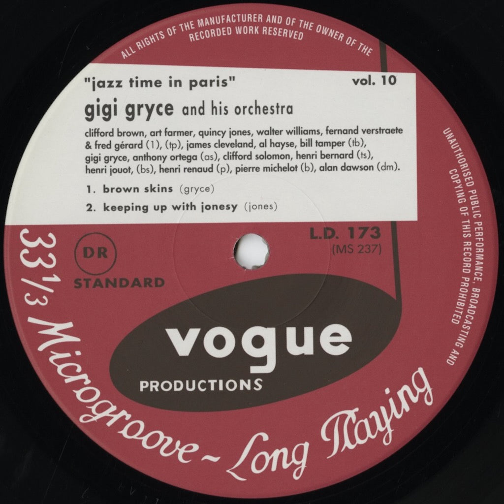 Gigi Gryce - Clifford Brown / ジジ・グライス クリフォード・ブラウン / "Jazz Time Paris" Vol. 10 -10 (BVJJ-2964)