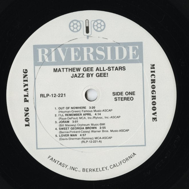 Matthew Gee All Stars / マシュー・ジー / Jazz By Gee (RLP 12-221)
