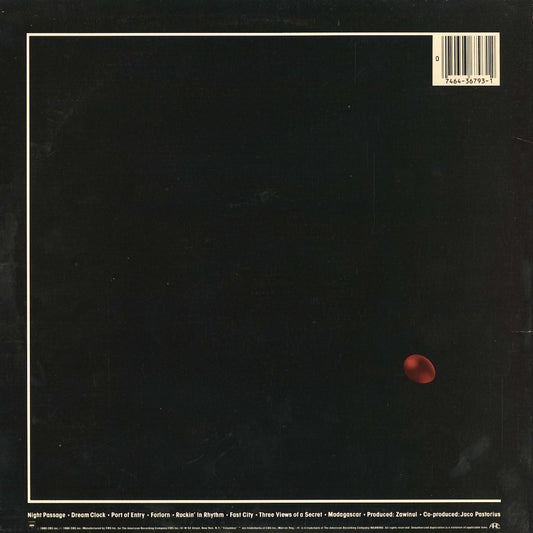 Weather Report - Night Passage (JC 36793) 1980 US Columbia/ARC|中古LP