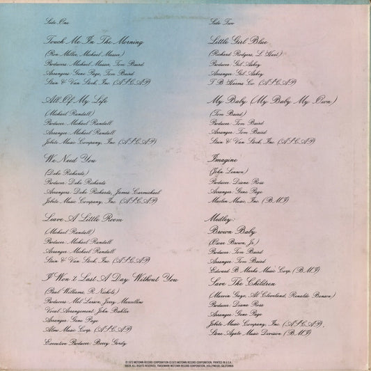 Diana Ross - Touch Me In The Morning (M772L) LP 1973 US Motown|中古LP