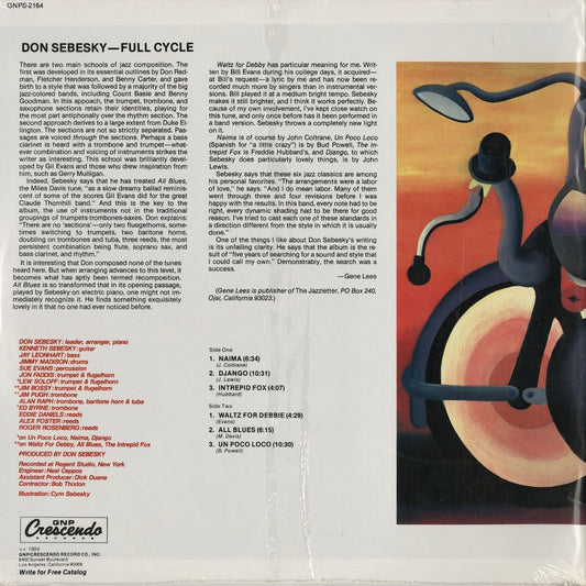 Don Sebesky - Full Cycle (GNPS-2164) 1984 US GNP|中古LP 未開封シールド