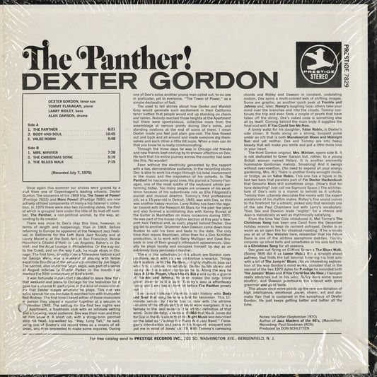 Dexter Gordon - The Panther! (PRST 10030) 1970 US Prestige|中古LP
