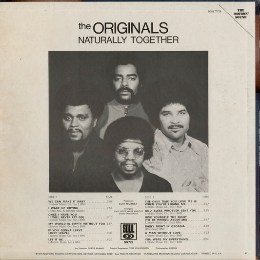The Originals - Naturally Together (SS-729) 1970 US SOUL|中古LP