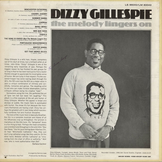 Dizzy Gillespie - The Melody Lingers On (LM 82042) LP 1966 US Limelight|中古LP