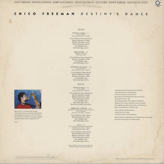 Chico Freeman – Destiny's Dance (14008) 1982 US Contemporary|中古LP