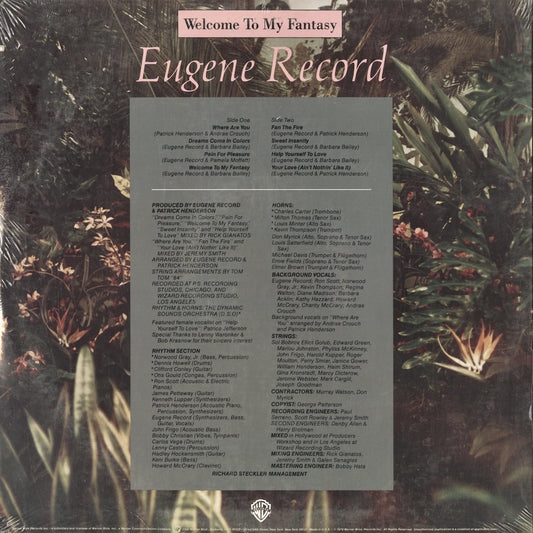 Eugene Record / ユージン・レコード / Welcome To My Fantasy (BSK3284) 未開封シールド