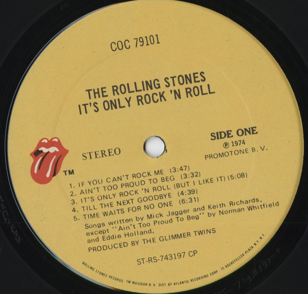 The Rolling Stones - It's Only Rock'N Roll (COC 79101) 1974 US Rolling Stones Records|中古LP