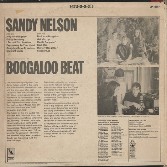 Sandy Nelson - Boogaloo Beat (LP-12367) LP 1968 US Imperial|中古LP
