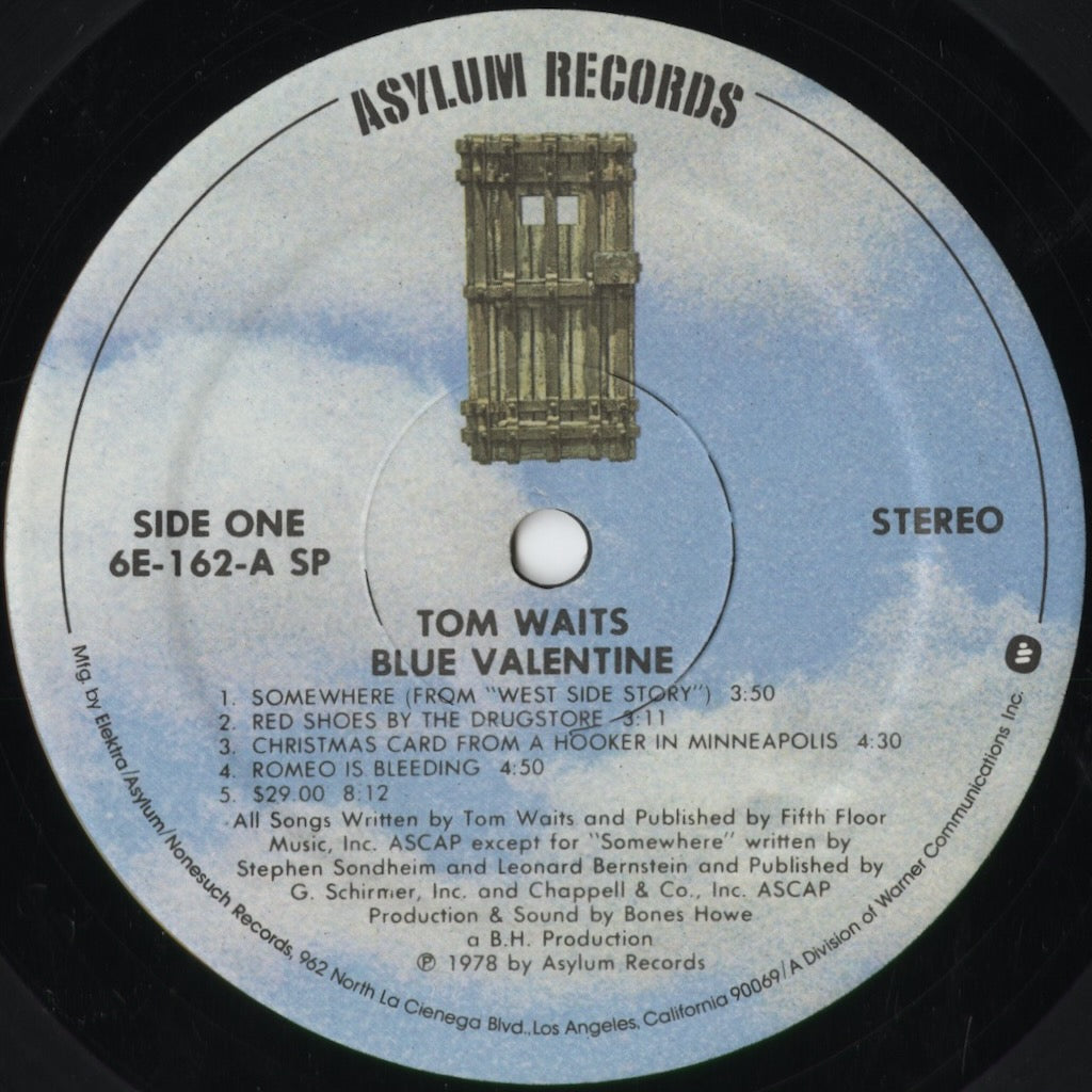 Tom Waits - Blue Valentine (6E-162) 1978 US Asylum|中古LP