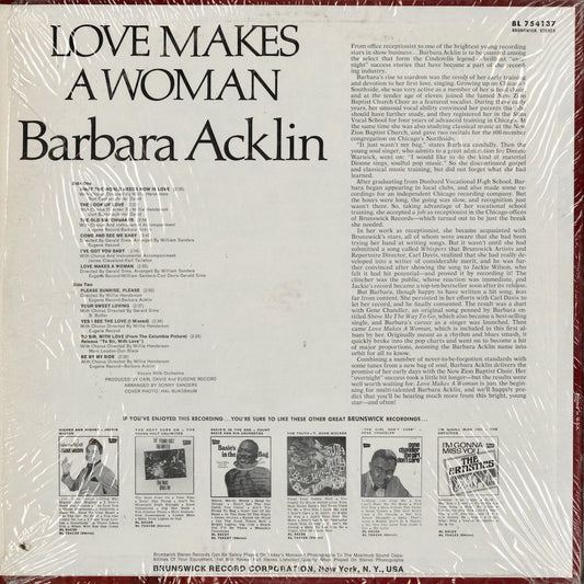 Barbara Acklin - Love Makes A Woman (BL 754137) LP 1968 US Brunswick|中古LP