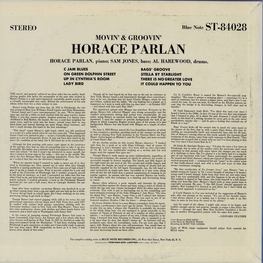 Horace Parlan / ホレス・パーラン / Movin' & Groovin' (BN 4028)
