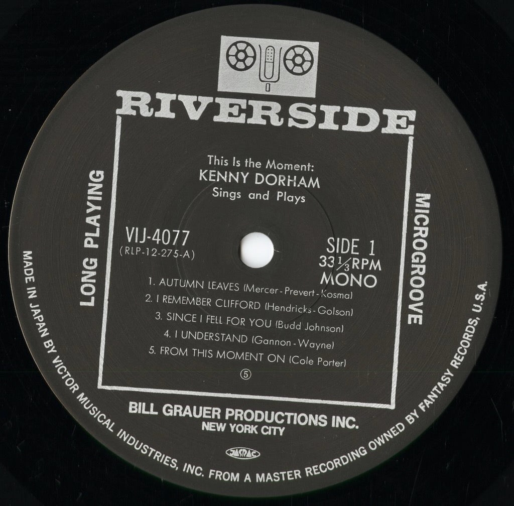 Kenny Dorham - This Is The Moment - Sings And Plays (VIJ-4077) 1984 JPN Riverside|中古LP
