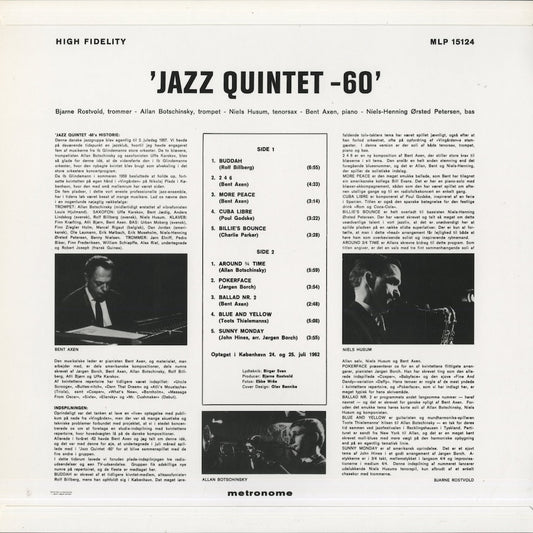 Jazz Quintet 60 / ジャズ・クインテット 60 (MLP 15124)