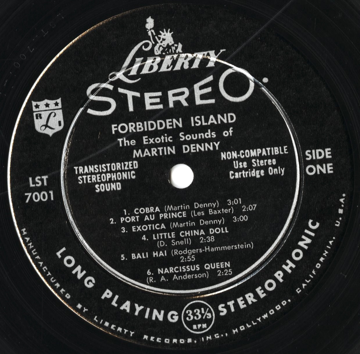 Martin Denny / マーチン・デニー / Forbidden Island - STEREO (LST 7001)