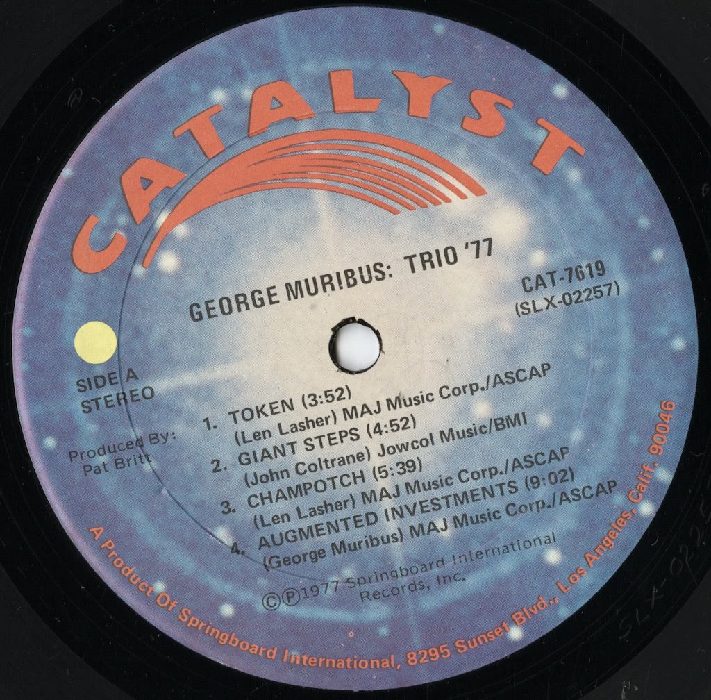 George Muribus - George Muribus Trio '77 (CAT-7619) LP 1977 US Catalyst|中古LP