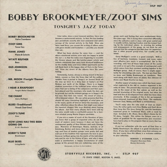 Zoot Sims - Bob Brookmeyer / ズート・シムズ ボブ・ブルックマイヤー / Tonite's Music Today (STLP 907)