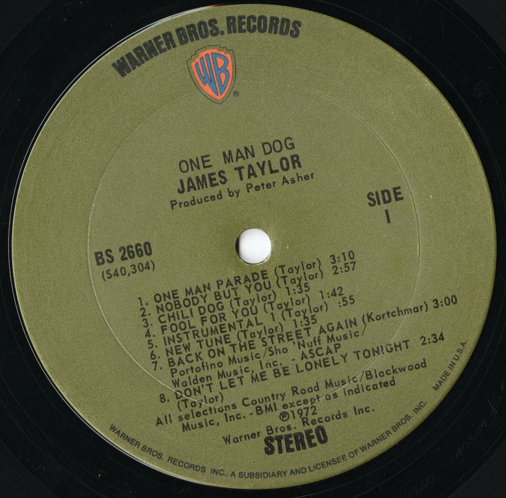 James Taylor / ジェイムス・テイラー / One Man Dog (BS 2660)