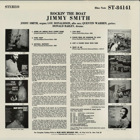 Jimmy Smith - Rockin' The Boat (BN 4141) 1993 JPN Blue Note - 東芝EMI|中古LP
